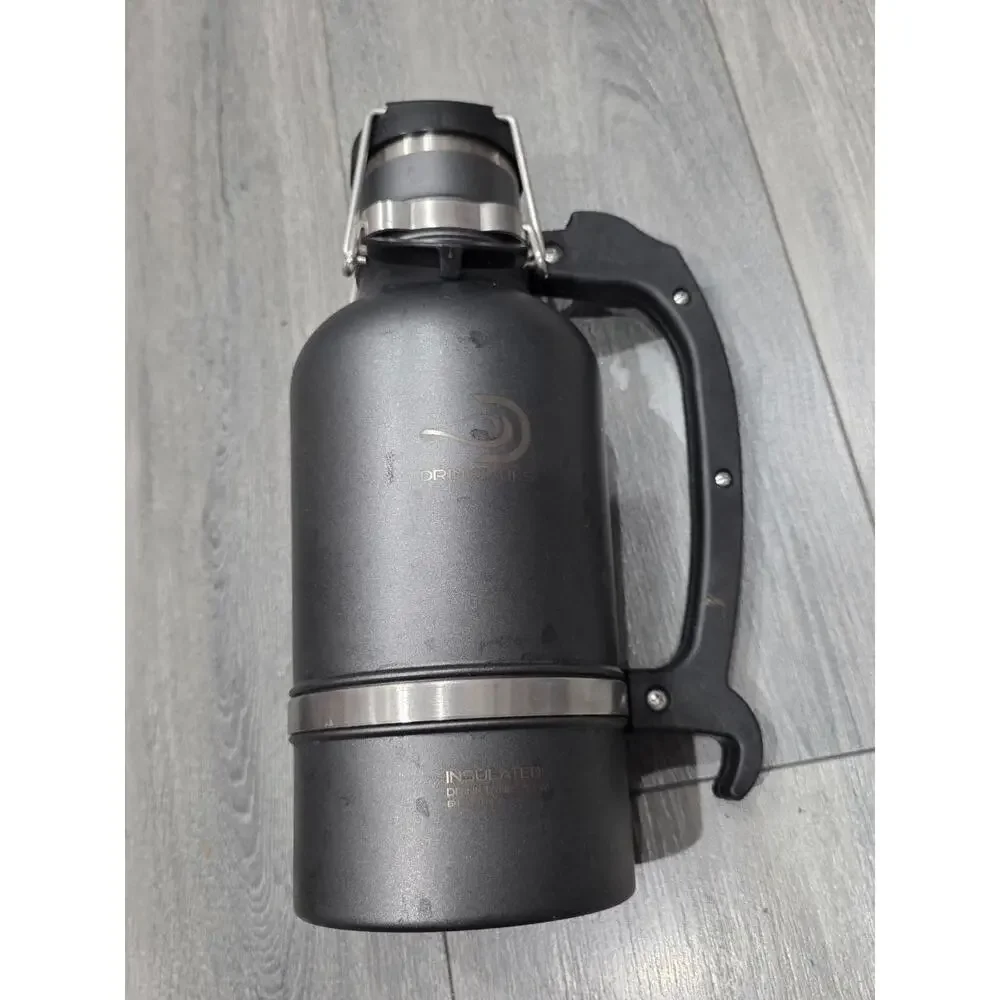 Drink Tanks Black 64oz Stainless Steel Insulated Growler Camping Outdoor termos